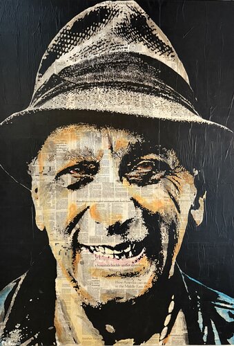 Kalabrien Antonio Acryl gemalt auf der New York Times von Peter Kittner, Malerei kaufen auf Singulart