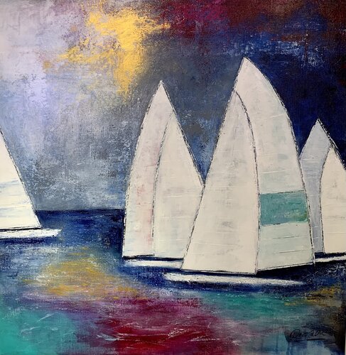 Segel-Regatta di Dea Theinert, Pittura in vendita su Singulart