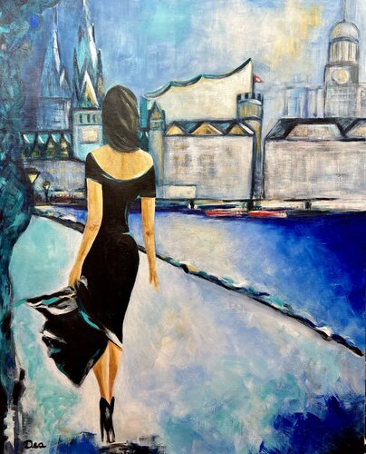 Hamburg Ballindamm Claudia di Dea Theinert, Pittura in vendita su Singulart