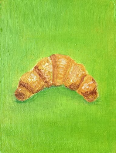 Comida 06 - Croissant di Laurianne Lopez, Pittura in vendita su Singulart