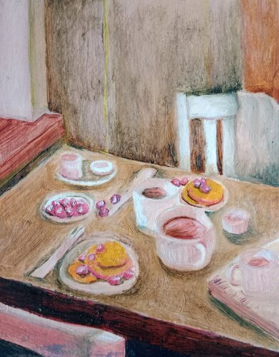 Breakfast by Laurianne Lopez, Painting for Sale on Singulart