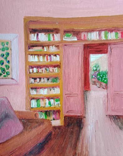 Library von Laurianne Lopez, Malerei kaufen auf Singulart