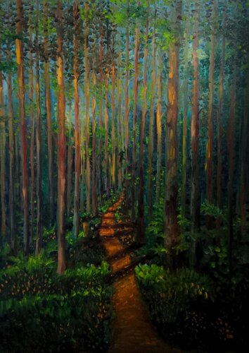 Paseo por el bosque van Laurianne Lopez, Schilderij te koop op Singulart