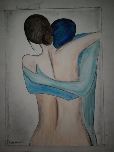 L'abbraccio by Marina concordia, Painting for Sale on Singulart