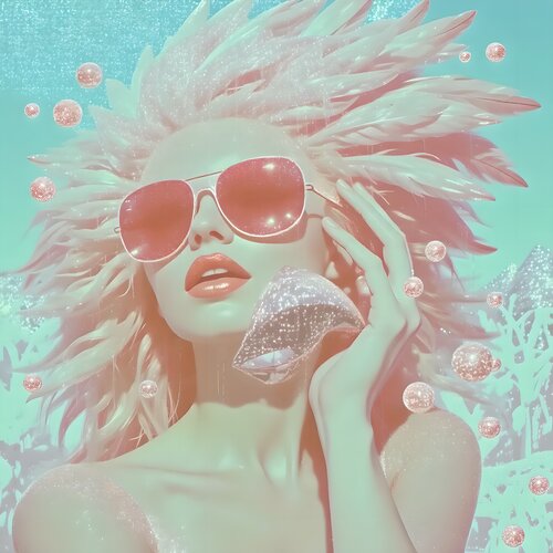 the magic of the world to be seen - pink glasses by Sanna Strange, Print for Sale on Singulart
