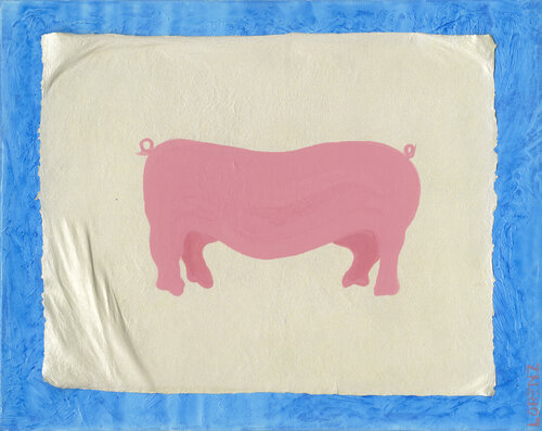 Doppelt Schwein! von Rolf Lorenz, Malerei kaufen auf Singulart