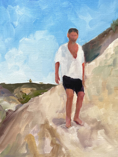 hike down to the nude beach von Kory Alexander, Malerei kaufen auf Singulart