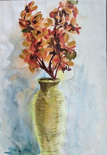 Embers in bloom by Shaiba Rajesh, 紙の作品 for Sale on Singulart