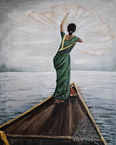 Where the Sea Flowers by Shaiba Rajesh, Painting for Sale on Singulart