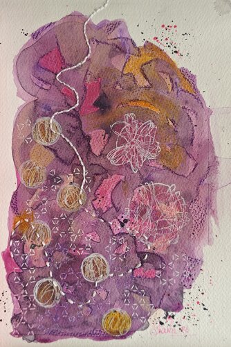 Memories 40 - Interwoven Moments par Shaiba Rajesh, Peinture en vente sur Singulart