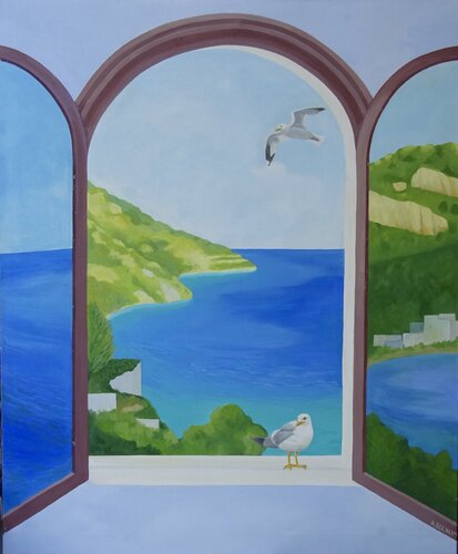 Amalfi-Küste di Amaya Eglin, Pittura in vendita su Singulart