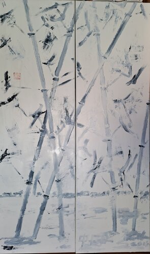 Bamboo in China de Marcus Fedder, Pintura a la venta en Singulart