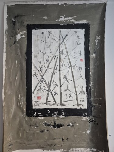 Window and Bamboo de Marcus Fedder, Pintura a la venta en Singulart