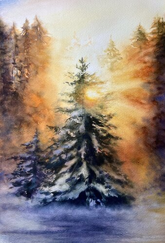 Golden Forest von Annett Coumont, Malerei kaufen auf Singulart