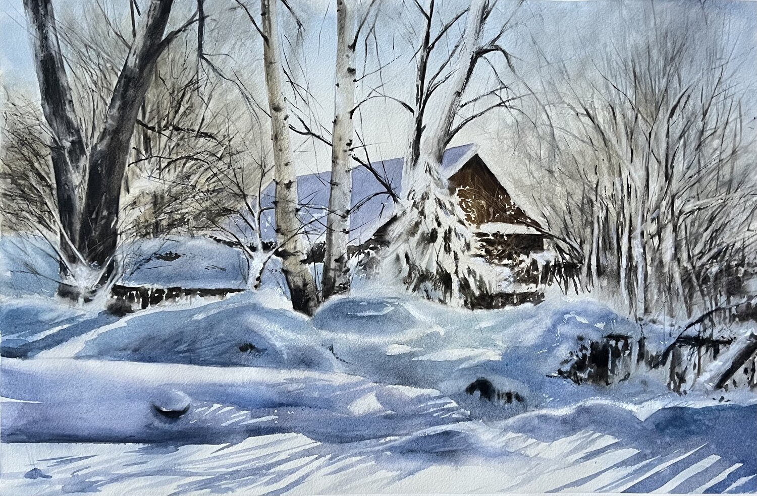 Haus im Schnee Annett Coumont
