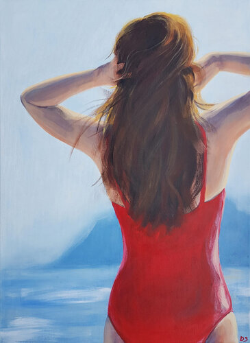 Lady in Red von Daria Startseva, Malerei kaufen auf Singulart