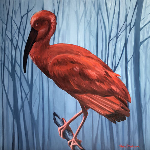 Scarlet Ibis van Daria Startseva, Schilderij te koop op Singulart