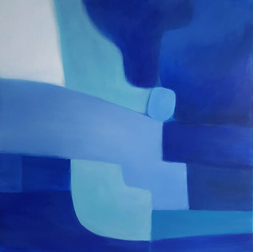 Center of Gravity - Blue I by Daria Startseva, 油畫 for Sale on Singulart