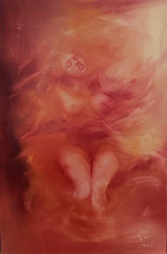 bathing in good vibes di CAT BAKKER, Pittura in vendita su Singulart