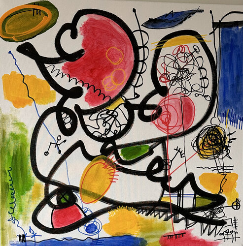 Cosmic Playground van Regia Marinho, Schilderij te koop op Singulart