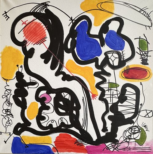 Conversations in Color van Regia Marinho, Schilderij te koop op Singulart