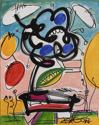 Floral Dance van Regia Marinho, Schilderij te koop op Singulart