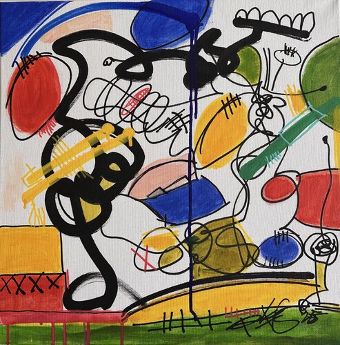 Abstract Symphony, an abstract painting van Regia Marinho, Schilderij te koop op Singulart
