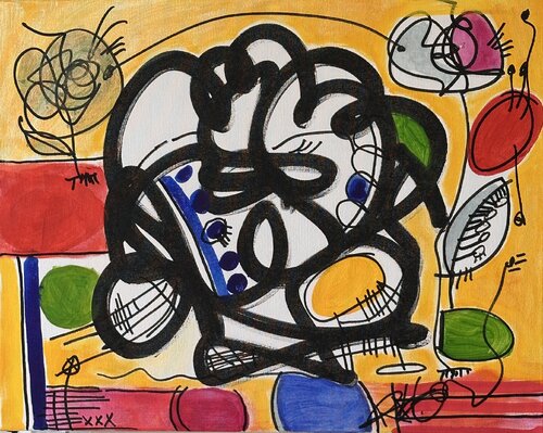 Tangled Joys, a painting von Regia Marinho, Malerei kaufen auf Singulart
