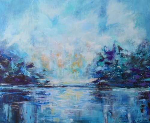 Le monde bleu di Ahmed ZAIBI, Pittura in vendita su Singulart