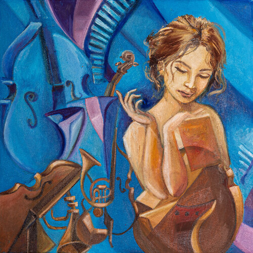 La_femme_Orchestre von Ahmed ZAIBI, Malerei kaufen auf Singulart
