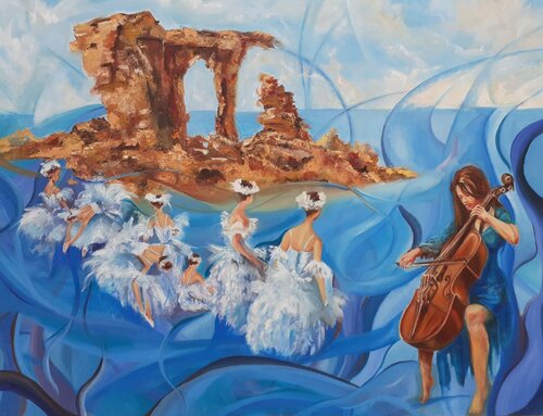 AU GRES DES VAGUES von Ahmed ZAIBI, Malerei kaufen auf Singulart