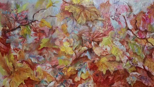Feuille_D_automne van Ahmed ZAIBI, Schilderij te koop op Singulart