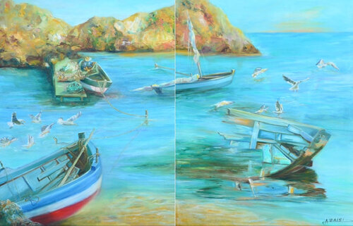 La_pêche von Ahmed ZAIBI, Malerei kaufen auf Singulart