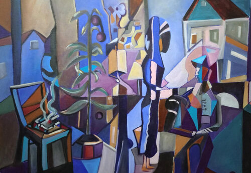 Think_Cigarette by Ahmed ZAIBI, Painting for Sale on Singulart