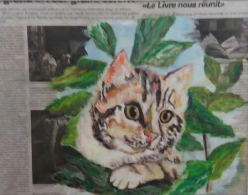 Le_ chatJournal von Ahmed ZAIBI, Malerei kaufen auf Singulart