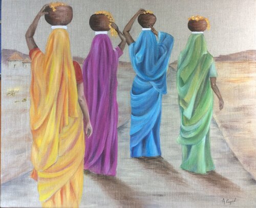 Rajasthan van annie cuquel, Schilderij te koop op Singulart