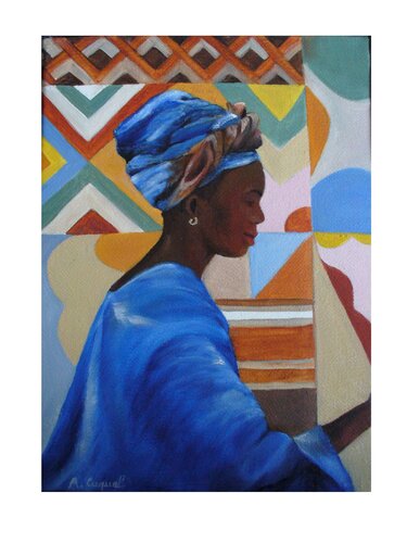 L'africaine von annie cuquel, Malerei kaufen auf Singulart