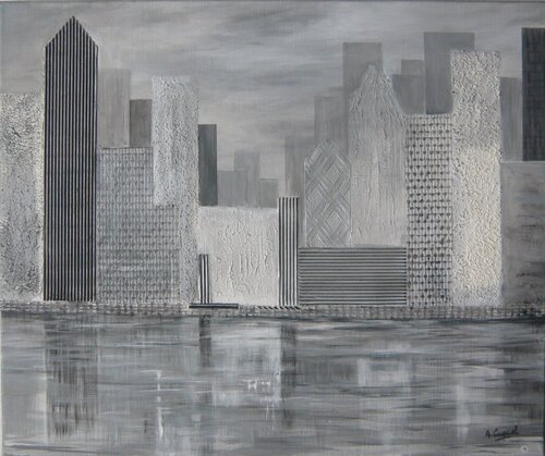 City hiver di annie cuquel, Pittura in vendita su Singulart