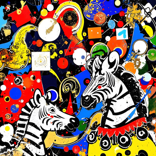 Abstract Zebra by Alexander Wyhnalek, Print for Sale on Singulart