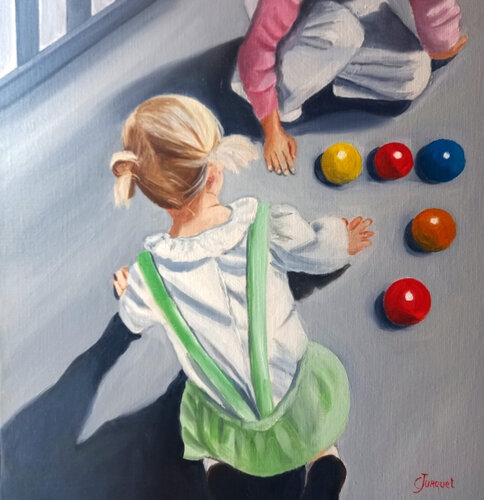 Jeu de ballons de colette jurquet, Pintura a la venta en Singulart