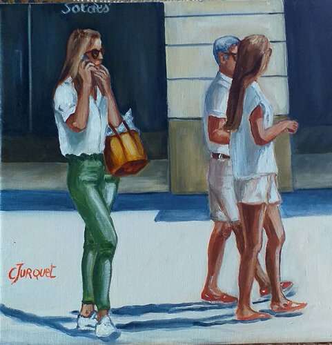 shopping de vacances di colette jurquet, Pittura in vendita su Singulart