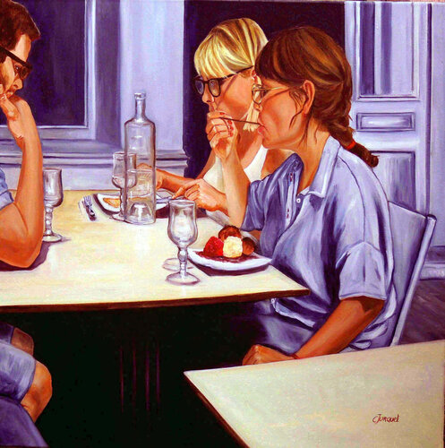 Les deux gourmandes van colette jurquet, Schilderij te koop op Singulart