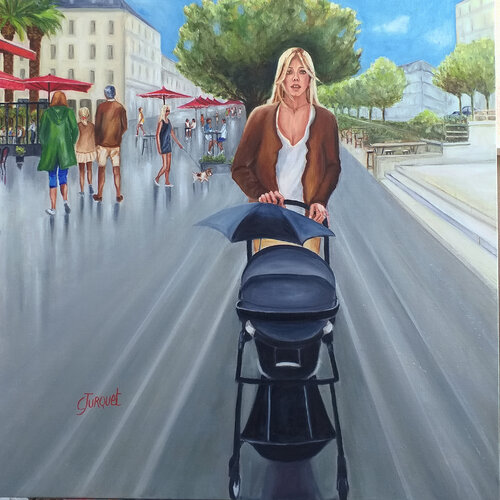 de la vie au confinement di colette jurquet, Pittura in vendita su Singulart