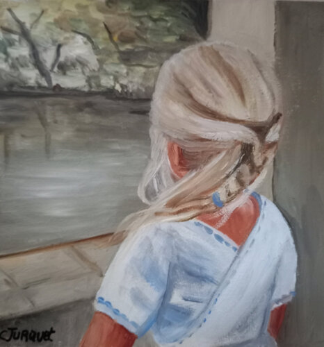 la petite rêveuse by colette jurquet, Painting for Sale on Singulart