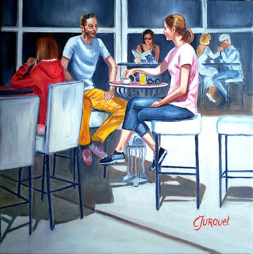Seuls au monde by colette jurquet, Painting for Sale on Singulart