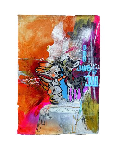 On With Both: Bunny and Bambi von Tom Hawke, Digital kaufen auf Singulart