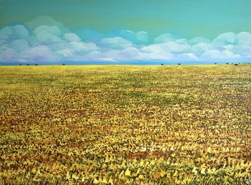 Campo seco con tormenta de fondo von Carmen Mira, Malerei kaufen auf Singulart