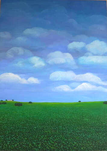 Paisaje vertical con tormenta di Carmen Mira, Pittura in vendita su Singulart