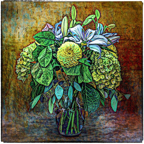Hydrangeas & Lilies von Dan Lavery, Digital kaufen auf Singulart
