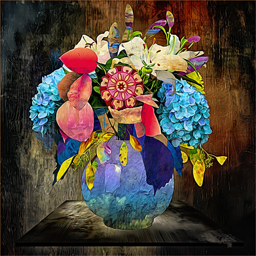 Vase And Flowers di Dan Lavery, Digitale in vendita su Singulart